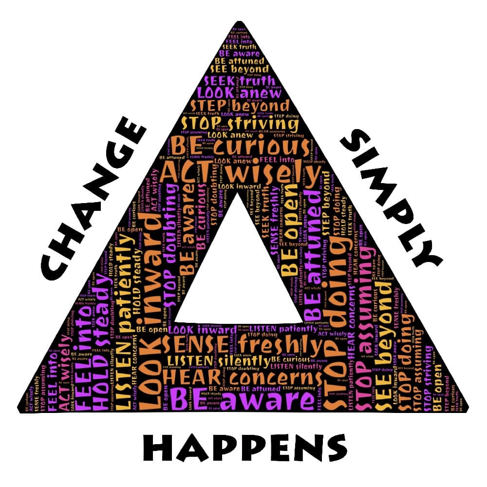 An image showing the change simply happens