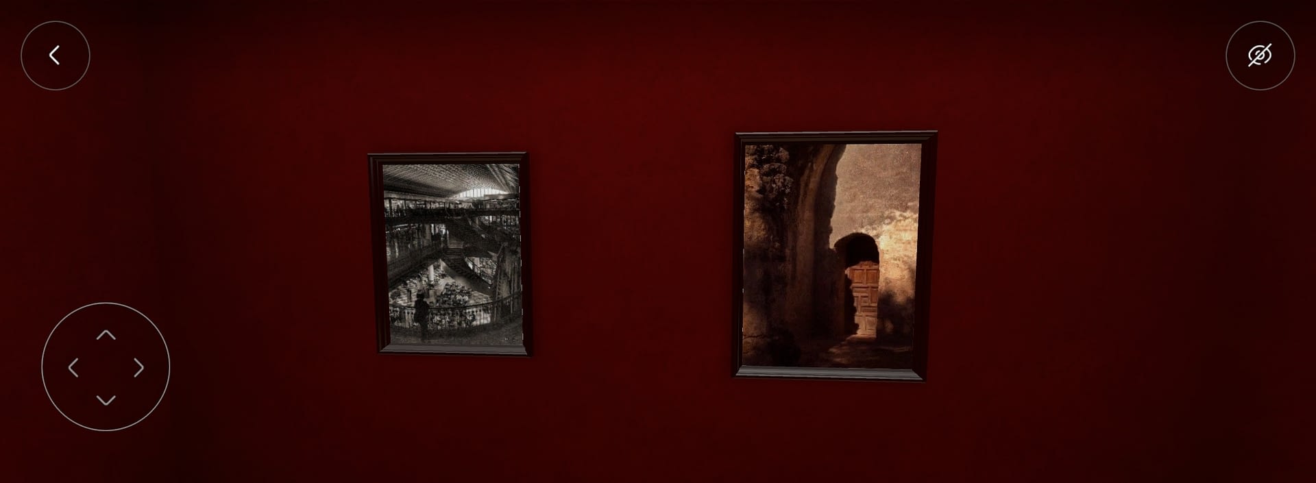 Image of an art gallery wall containing the two exhibition fence.
