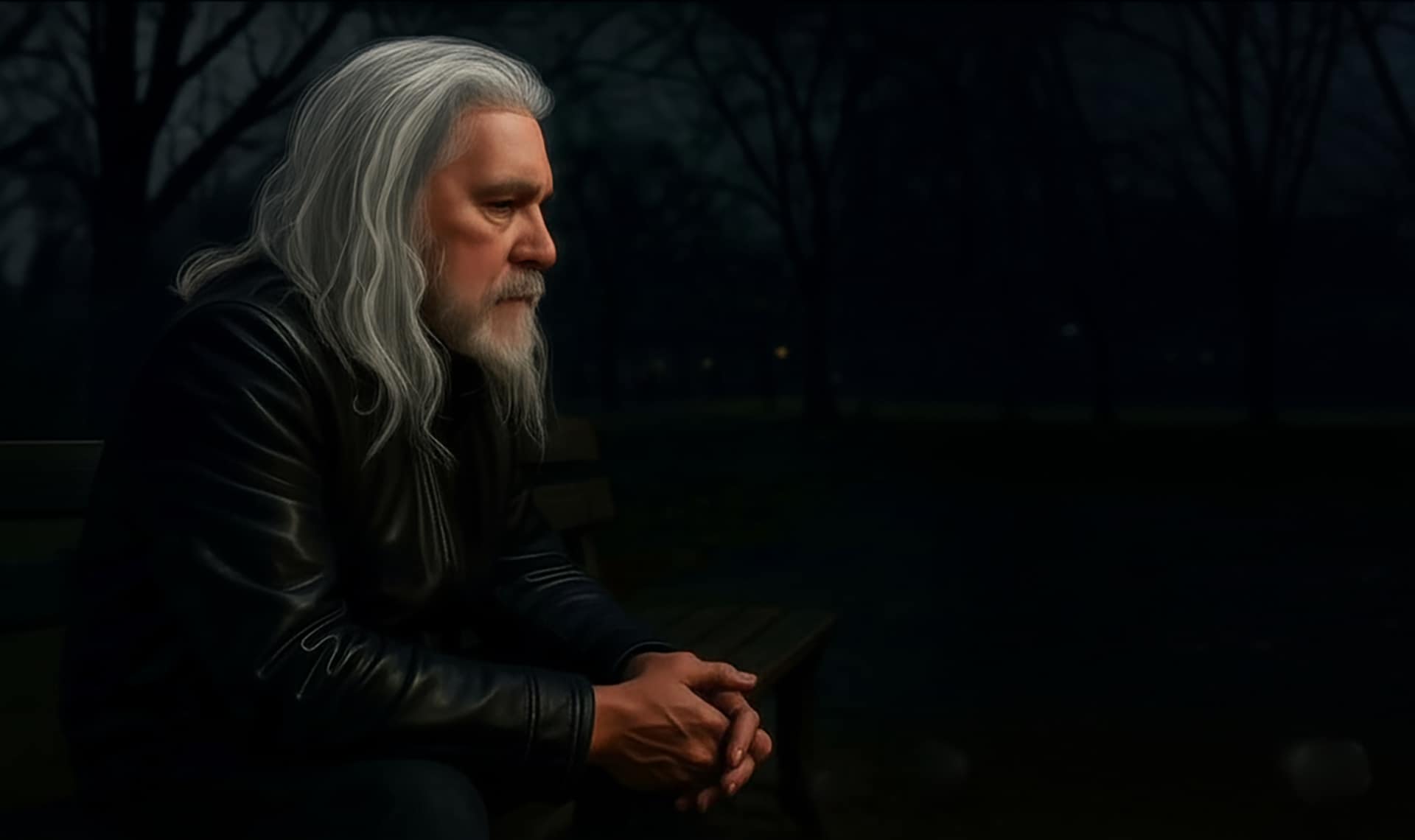 Roland, seated and pensive, reflecting on the philosophy
